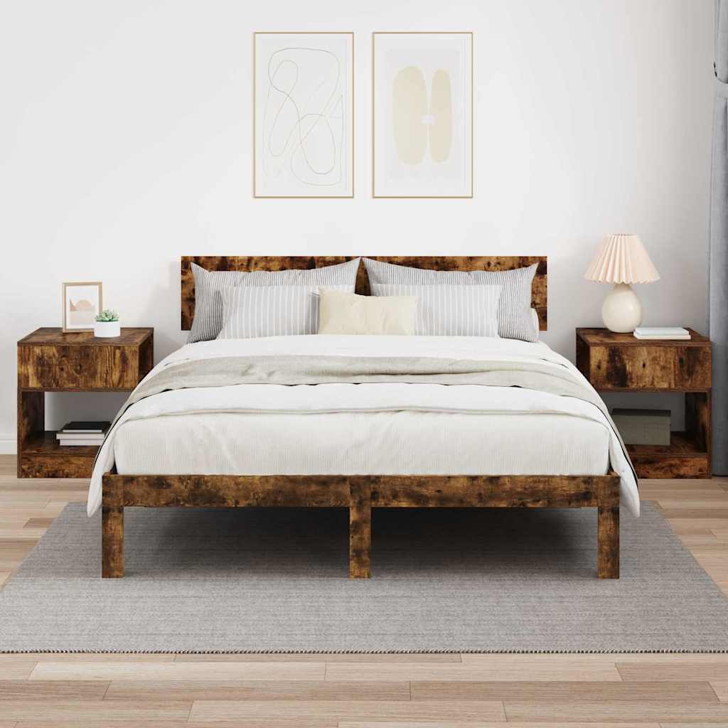 vidaXL Stolik końcowy 2 pcs Dąb wędzony 40,5 x 40 x 45 cm