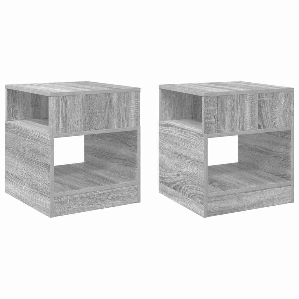 vidaXL Stolik końcowy 2 pcs Szary Sonoma 40,5 x 40 x 45 cm