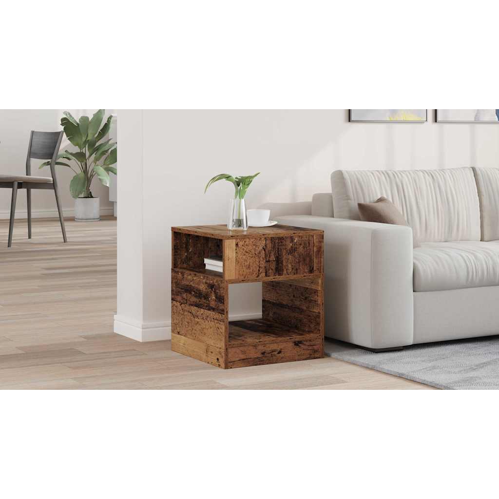 vidaXL Stolik końcowy Stare drewno 40,5 x 40 x 45 cm