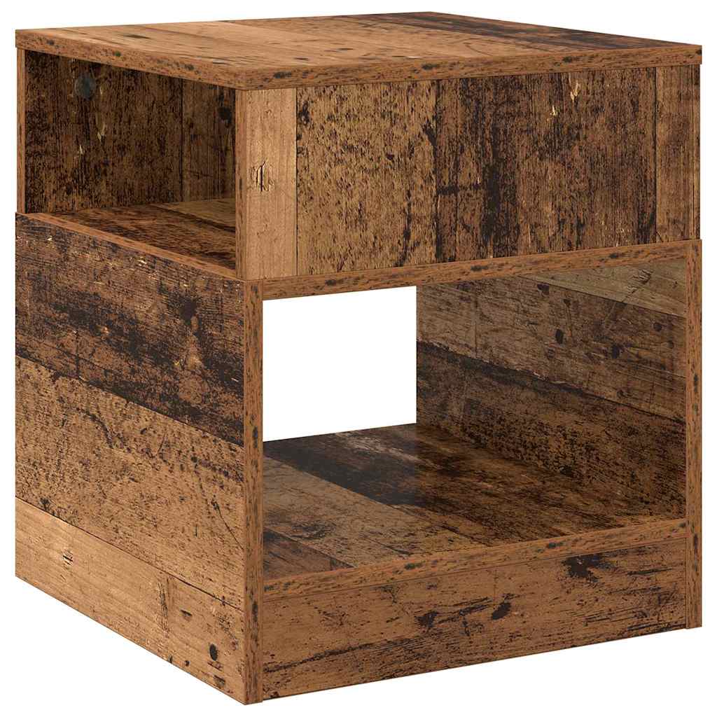 vidaXL Stolik końcowy Stare drewno 40,5 x 40 x 45 cm