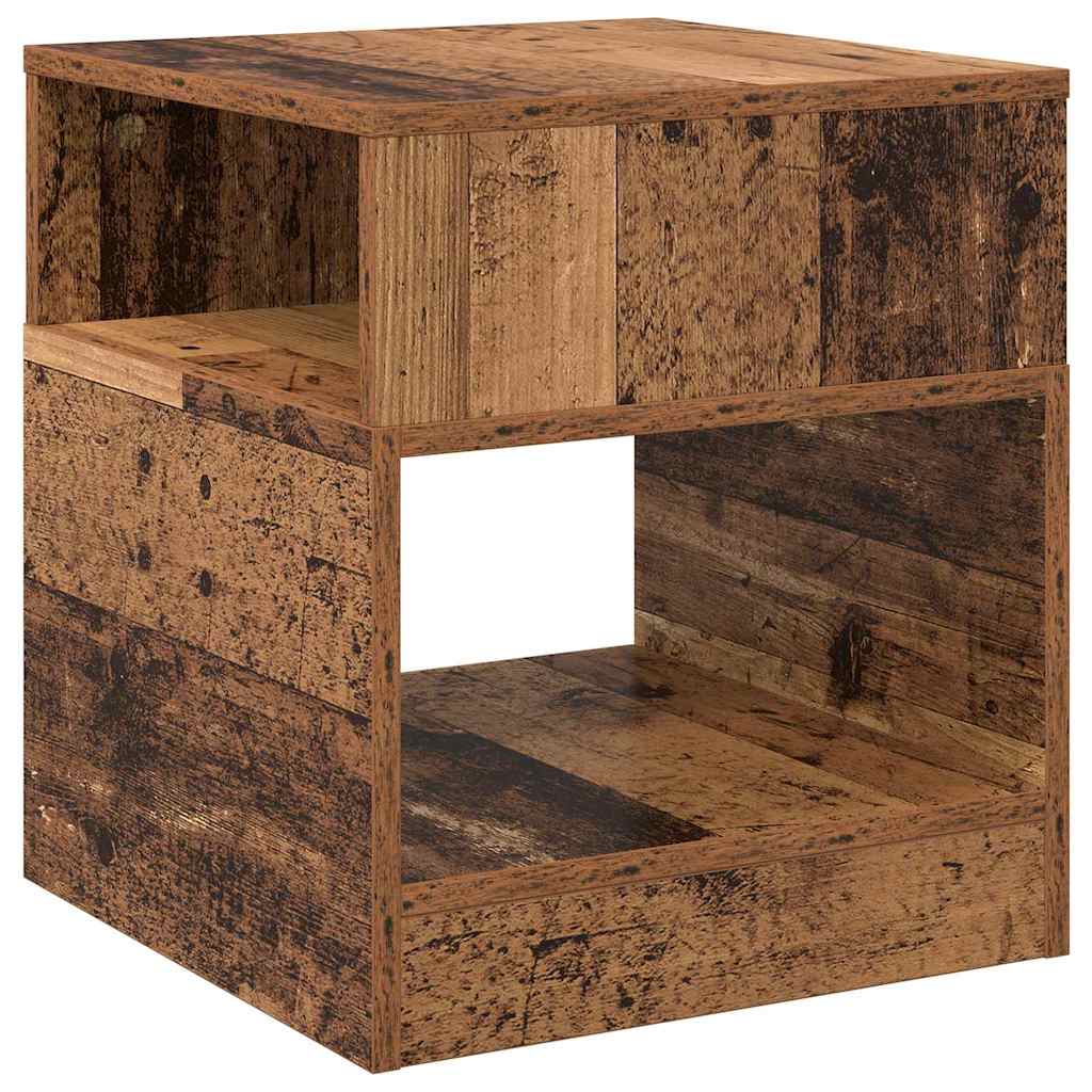 vidaXL Stolik końcowy Stare drewno 40,5 x 40 x 45 cm