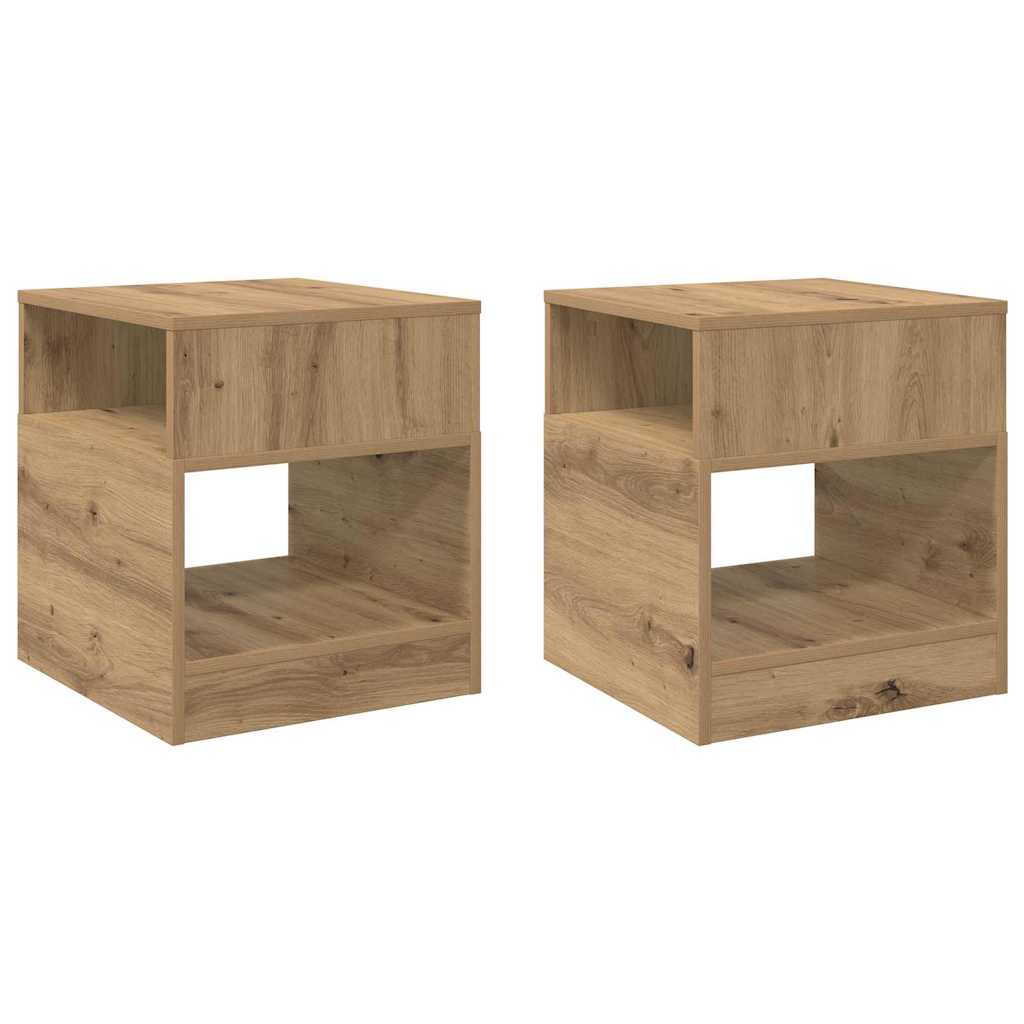 vidaXL Stolik końcowy 2 szt. Dąb rzemieślniczy 40,5 x 40 x 45 cm