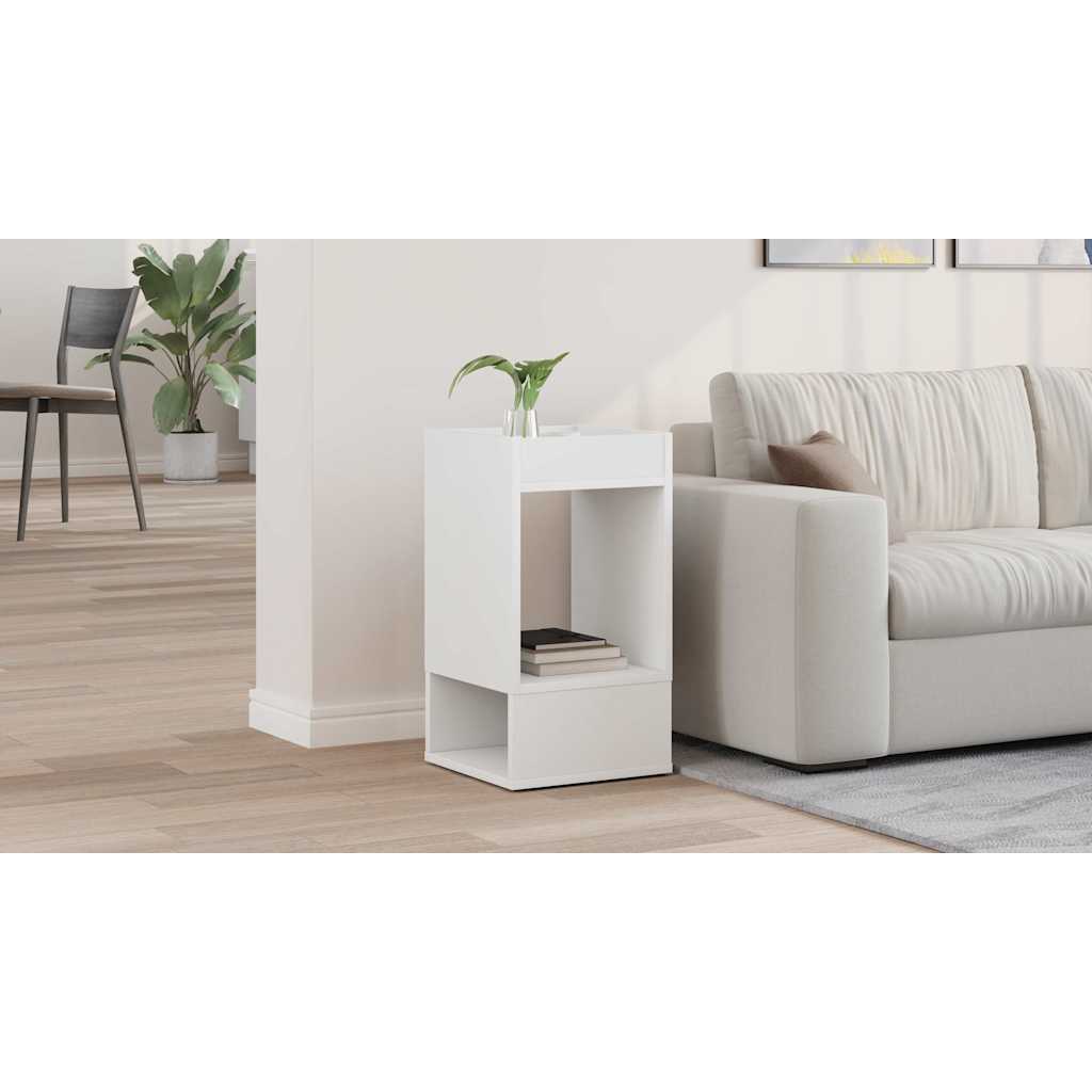 vidaXL Stolik końcowy Biały 30 x 30 x 56 cm Drewno inżynieryjne