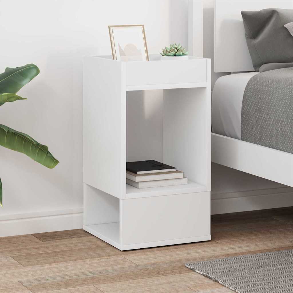 vidaXL Stolik końcowy Biały 30 x 30 x 56 cm Materiał drewnopochodny