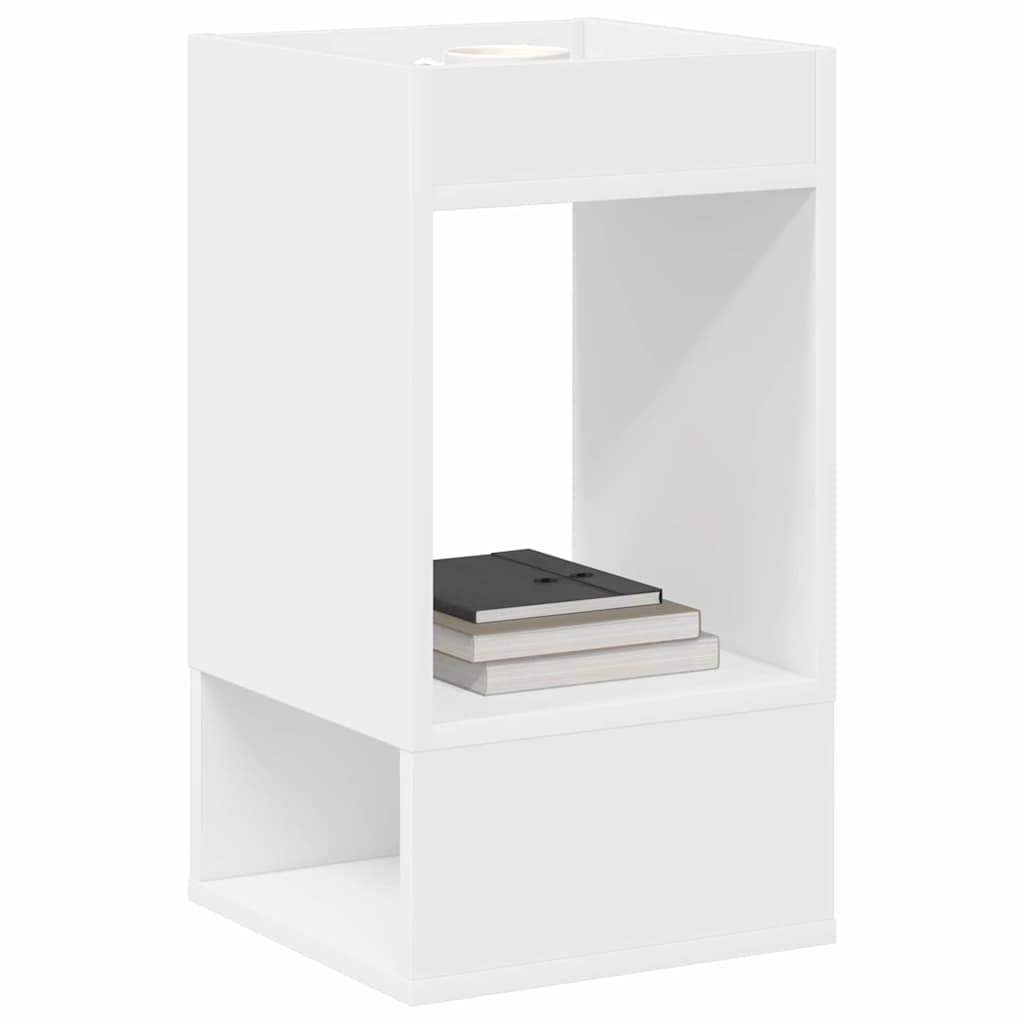 vidaXL Stolik końcowy Biały 30 x 30 x 56 cm Materiał drewnopochodny