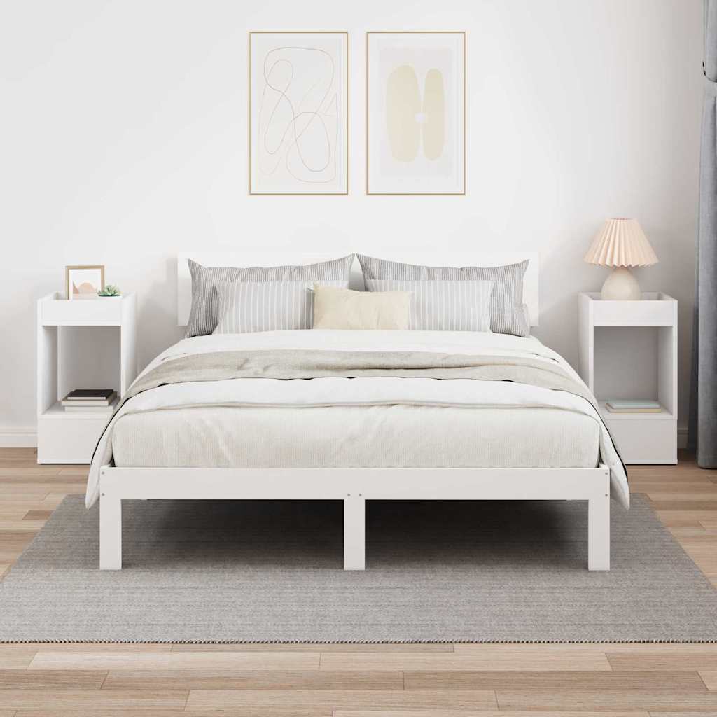 vidaXL Stolik końcowy 2 pcs Biały 30 x 30 x 56 cm