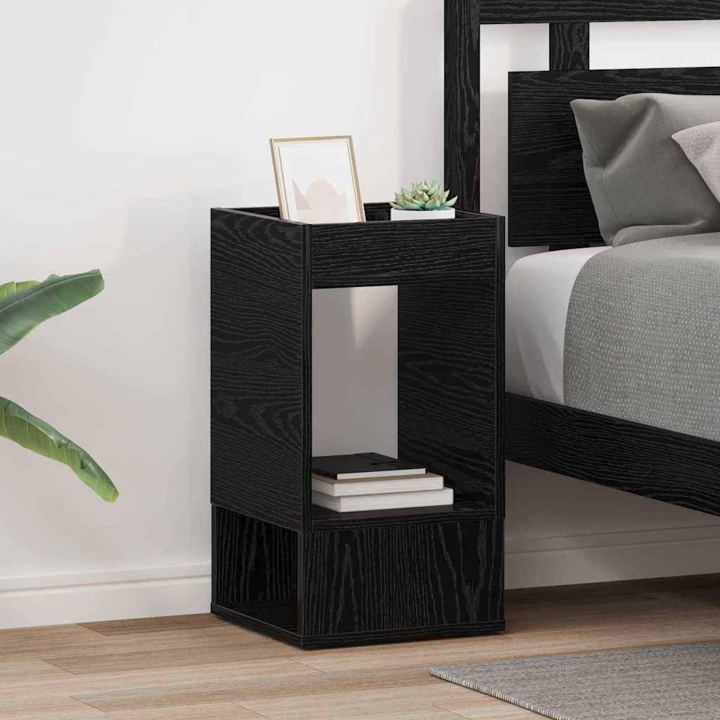 vidaXL Stolik końcowy 2 pcs Czarny Dąb 30 x 30 x 56 cm