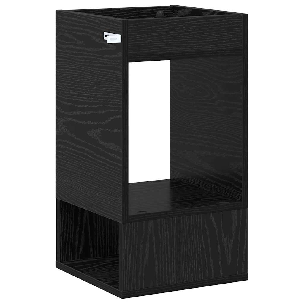 vidaXL Stolik końcowy 2 pcs Czarny Dąb 30 x 30 x 56 cm