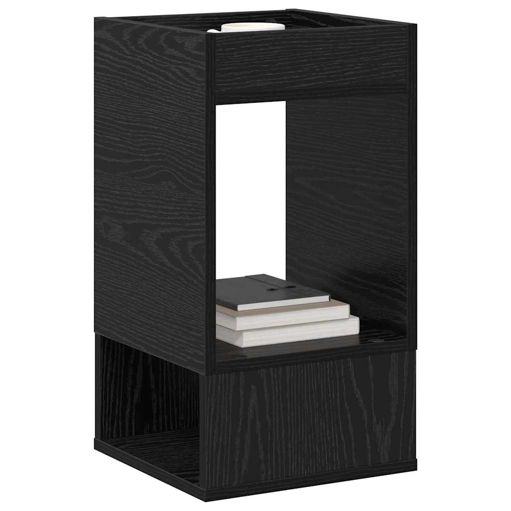 vidaXL Stolik końcowy 2 pcs Czarny Dąb 30 x 30 x 56 cm