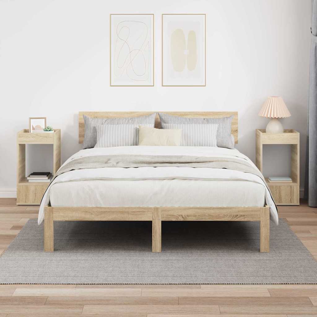 vidaXL Stolik końcowy 2 pcs Dąb Sonoma 30 x 30 x 56 cm