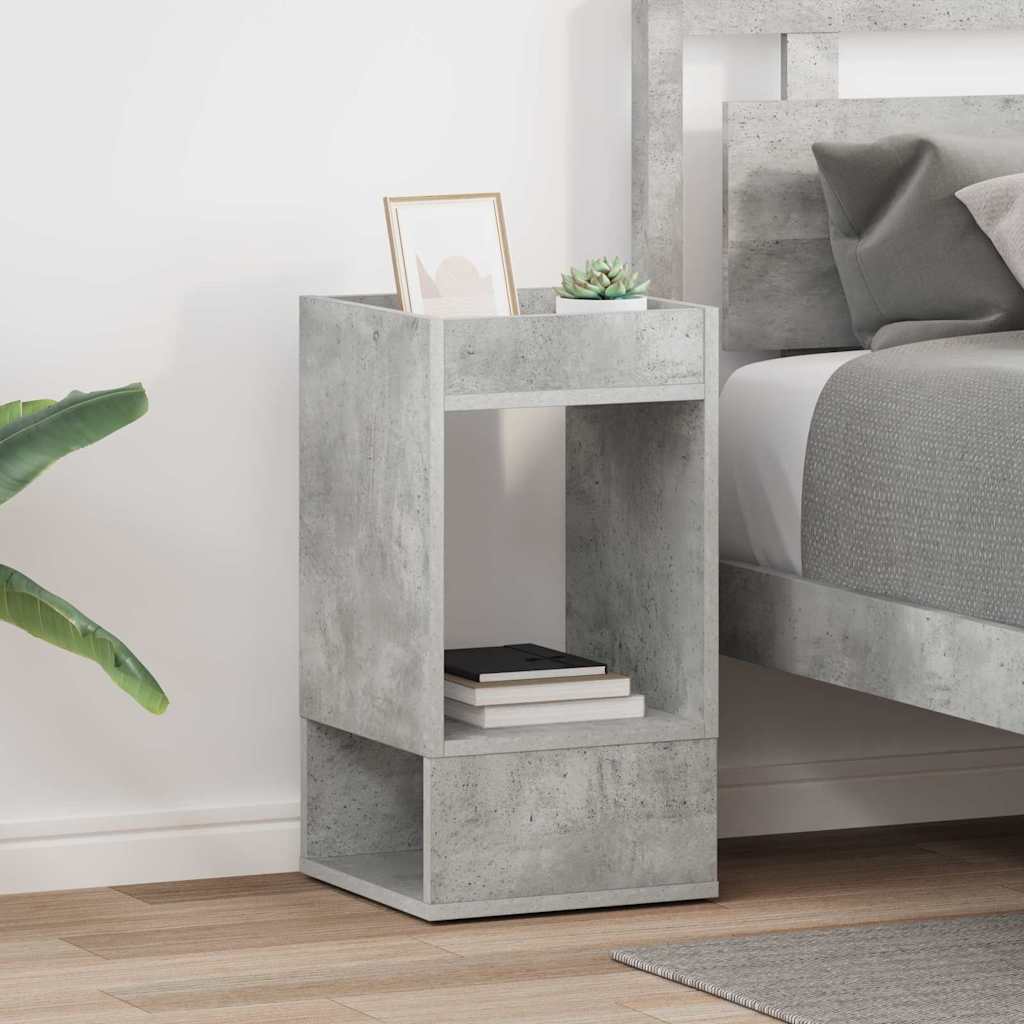 vidaXL Stolik końcowy 2 pcs Betonowy szary 30 x 30 x 56 cm