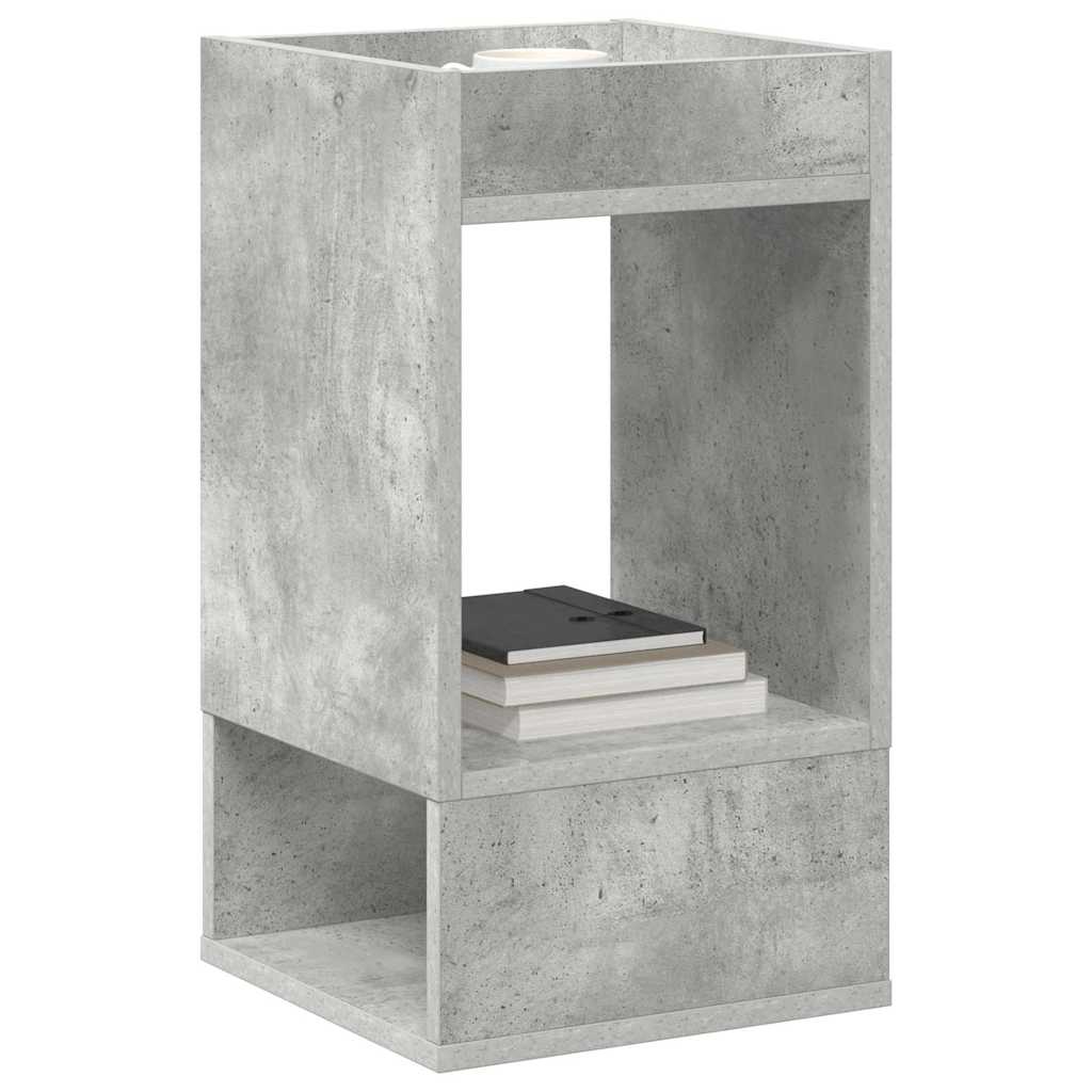 vidaXL Stolik końcowy 2 pcs Betonowy szary 30 x 30 x 56 cm