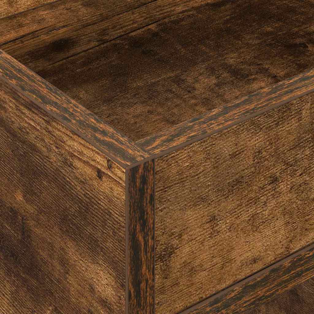 vidaXL Stolik końcowy 2 pcs Dąb wędzony 30 x 30 x 56 cm