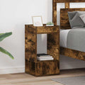 vidaXL Stolik końcowy 2 pcs Dąb wędzony 30 x 30 x 56 cm