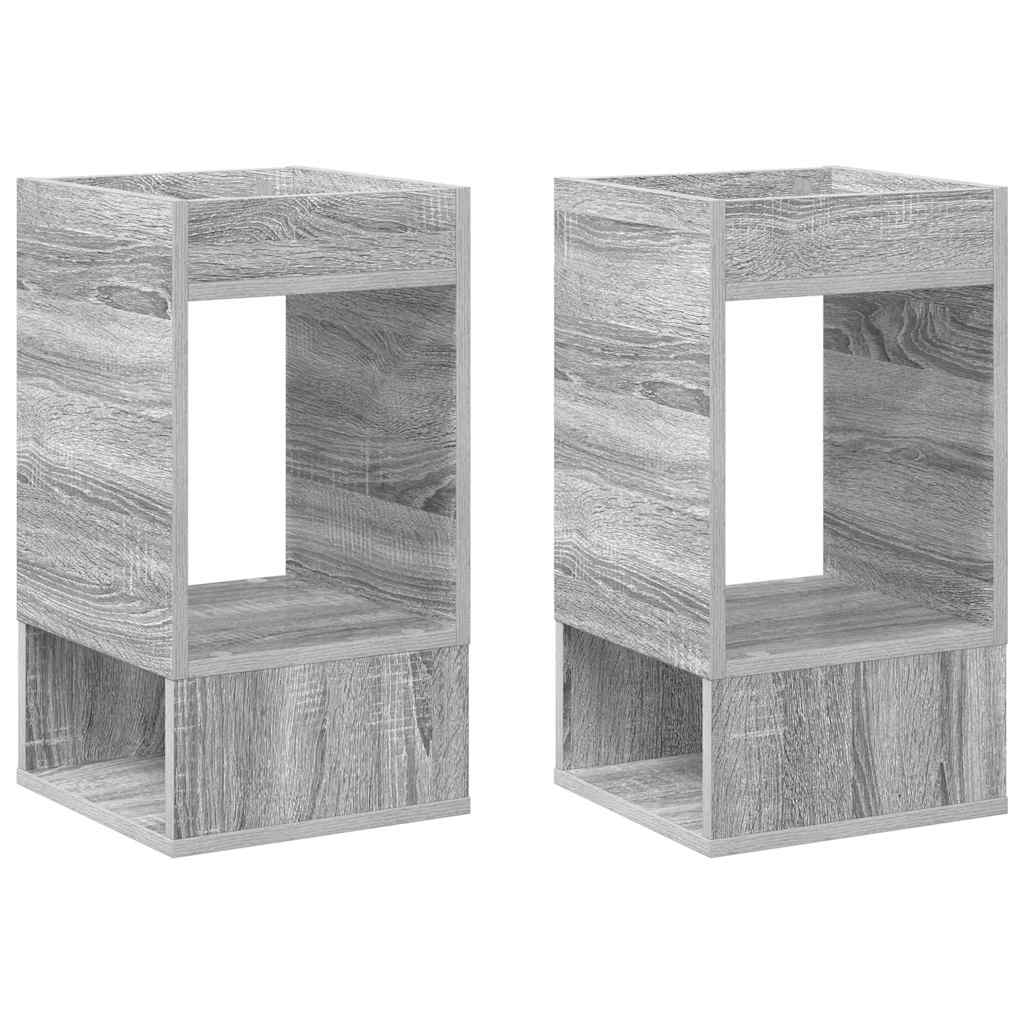 vidaXL Stolik końcowy 2 pcs Szary Sonoma 30 x 30 x 56 cm