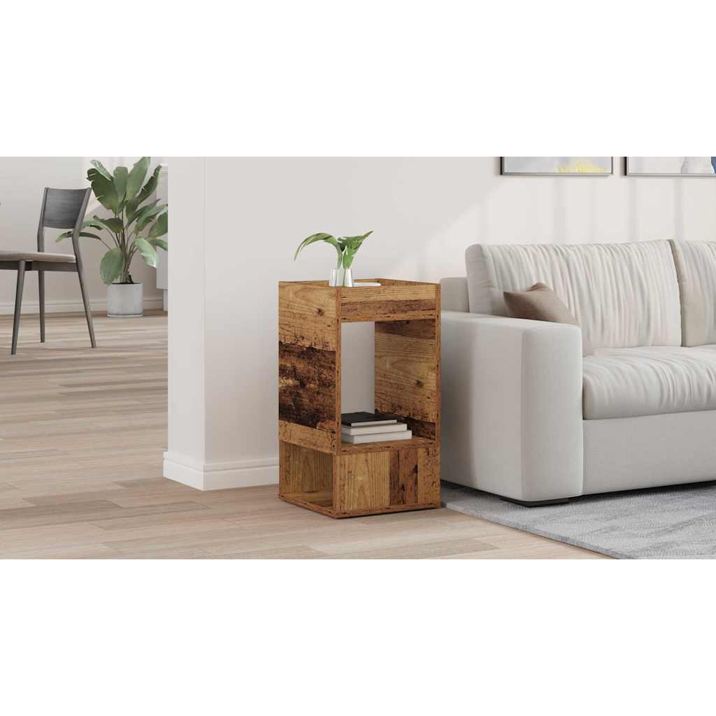 vidaXL Stolik końcowy Stare drewno 30 x 30 x 56 cm Drewno inżynieryjne