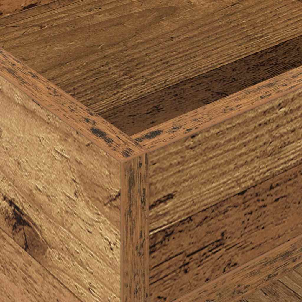 vidaXL Stolik końcowy 2 pcs Stare drewno 30 x 30 x 56 cm