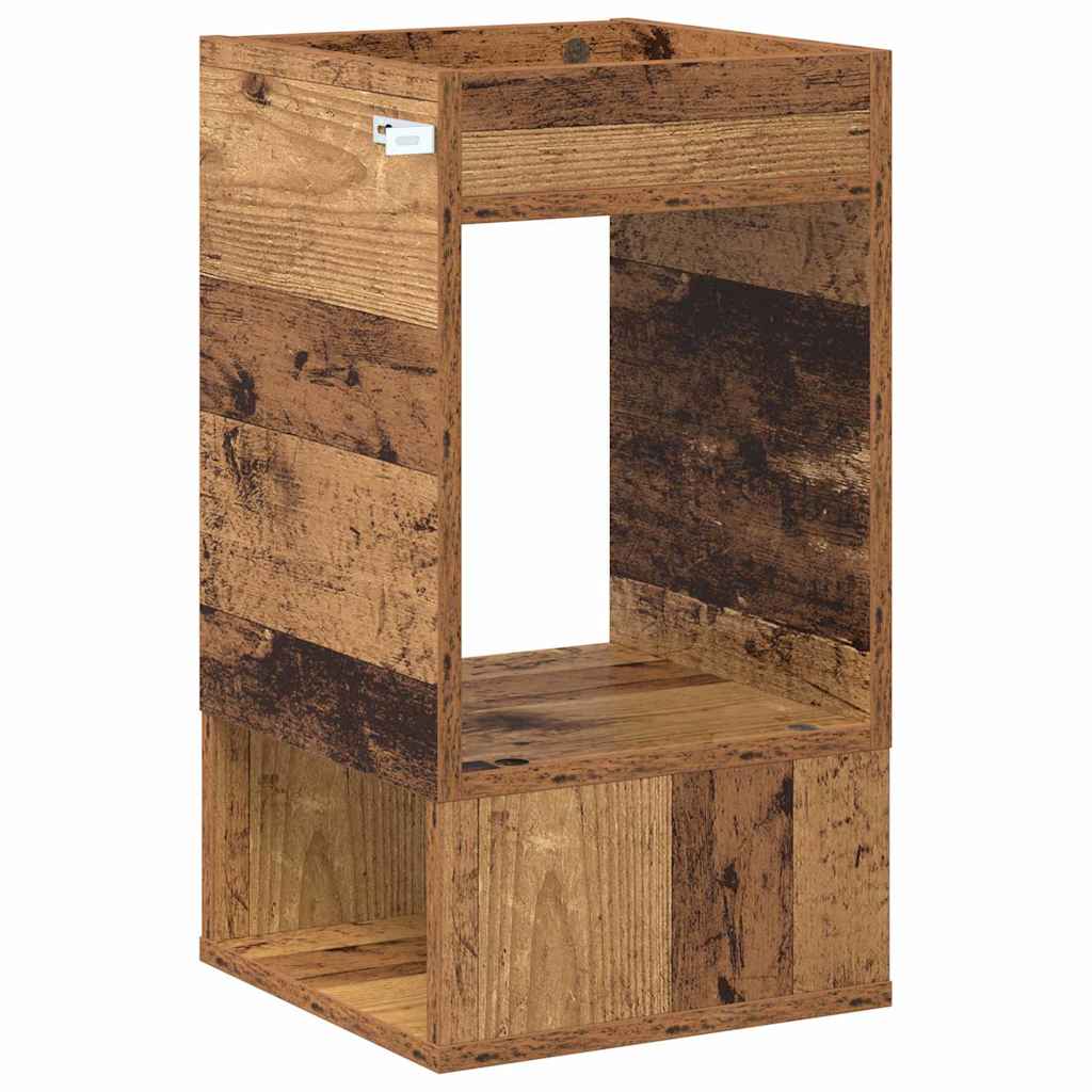 vidaXL Stolik końcowy 2 pcs Stare drewno 30 x 30 x 56 cm