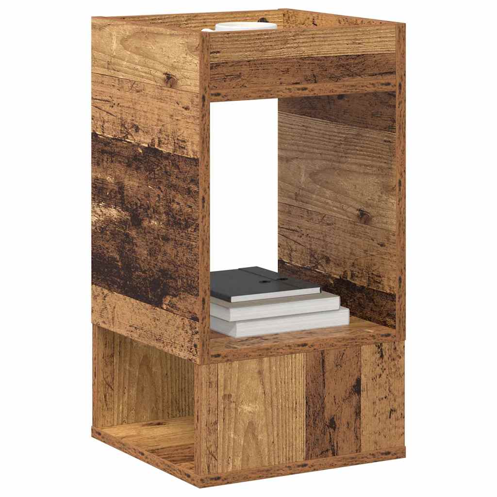 vidaXL Stolik końcowy 2 pcs Stare drewno 30 x 30 x 56 cm