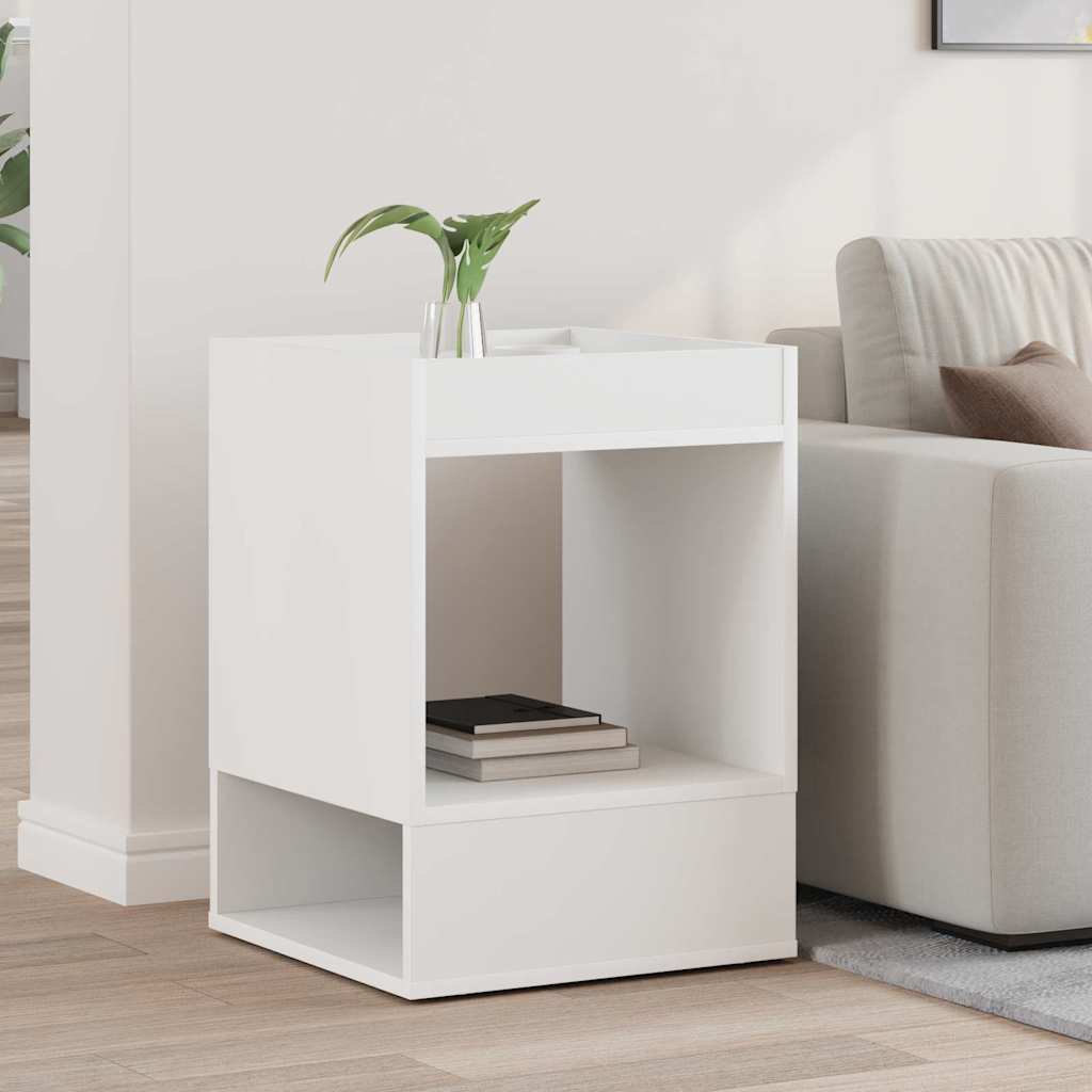 vidaXL Stolik końcowy Biały 40 x 40 x 56 cm Materiał drewnopochodny