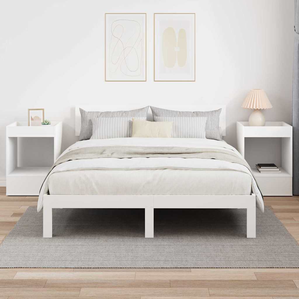 vidaXL Stolik końcowy 2 pcs Biały 40 x 40 x 56 cm