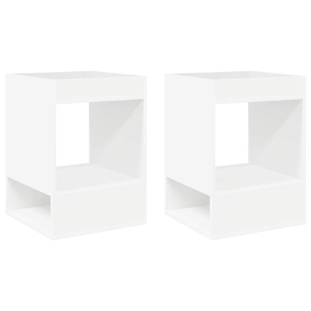 vidaXL Stolik końcowy 2 pcs Biały 40 x 40 x 56 cm