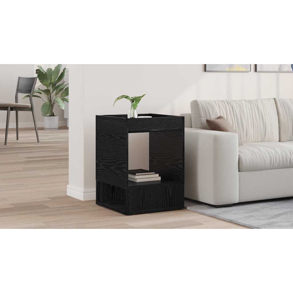 vidaXL Stolik końcowy Czarny Dąb 40 x 40 x 56 cm Drewno inżynieryjne
