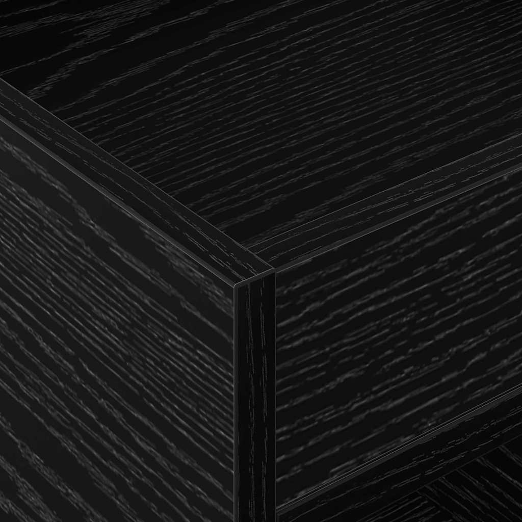 vidaXL Stolik końcowy 2 pcs Czarny Dąb 40 x 40 x 56 cm