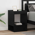 vidaXL Stolik końcowy 2 pcs Czarny Dąb 40 x 40 x 56 cm