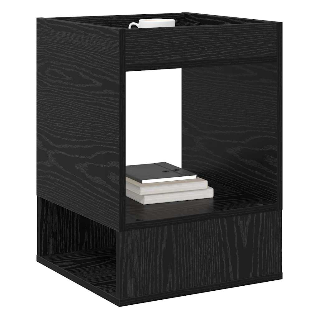 vidaXL Stolik końcowy 2 pcs Czarny Dąb 40 x 40 x 56 cm