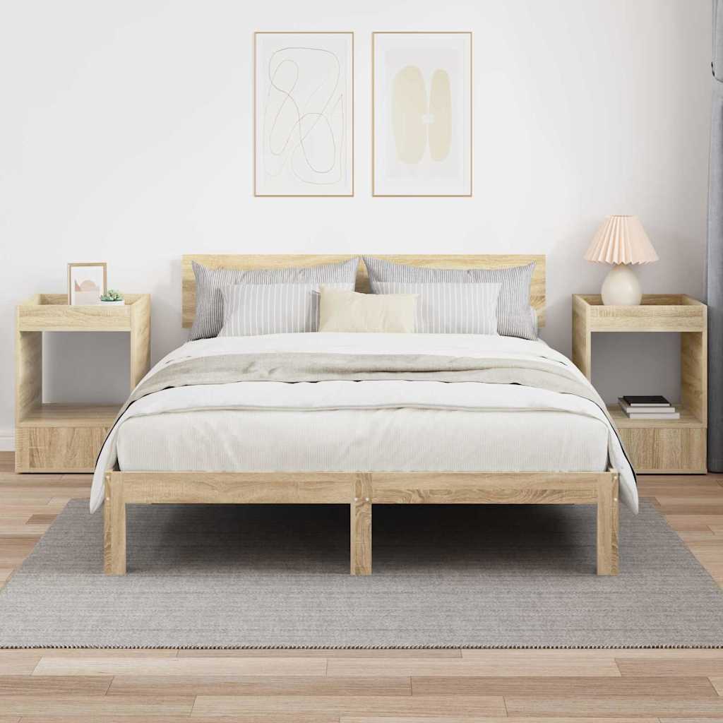 vidaXL Stolik końcowy 2 pcs Dąb Sonoma 40 x 40 x 56 cm