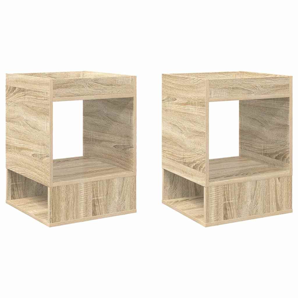 vidaXL Stolik końcowy 2 pcs Dąb Sonoma 40 x 40 x 56 cm