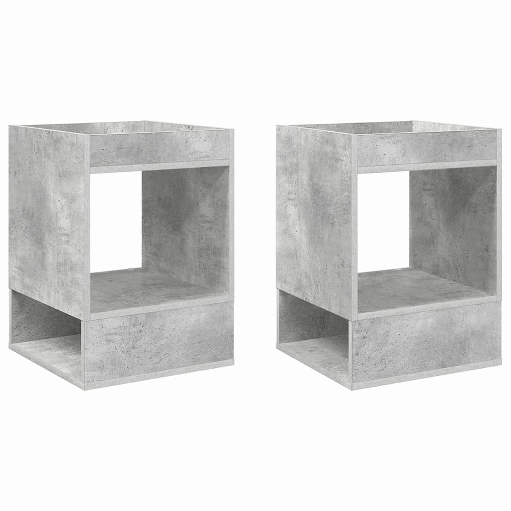 vidaXL Stolik końcowy 2 pcs Betonowy szary 40 x 40 x 56 cm