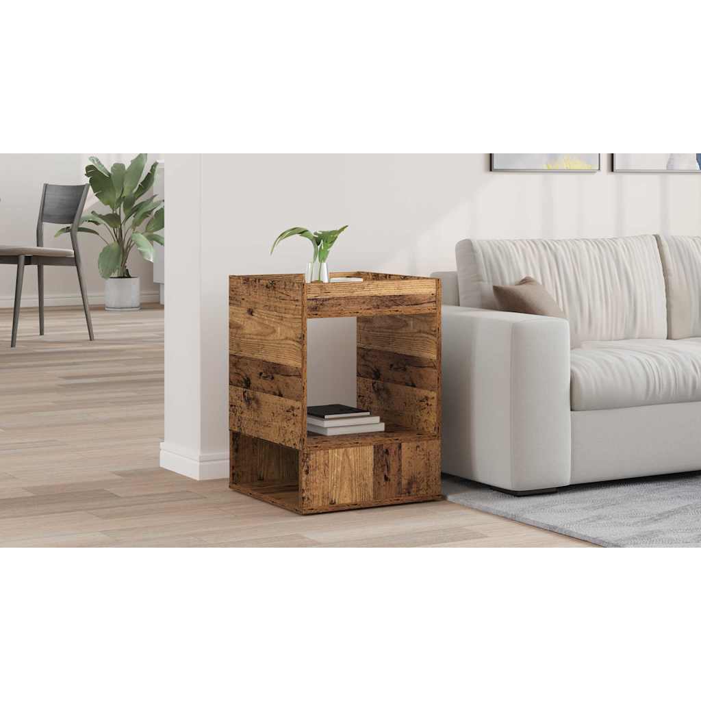 vidaXL Stolik końcowy Stare drewno 40 x 40 x 56 cm Drewno inżynieryjne