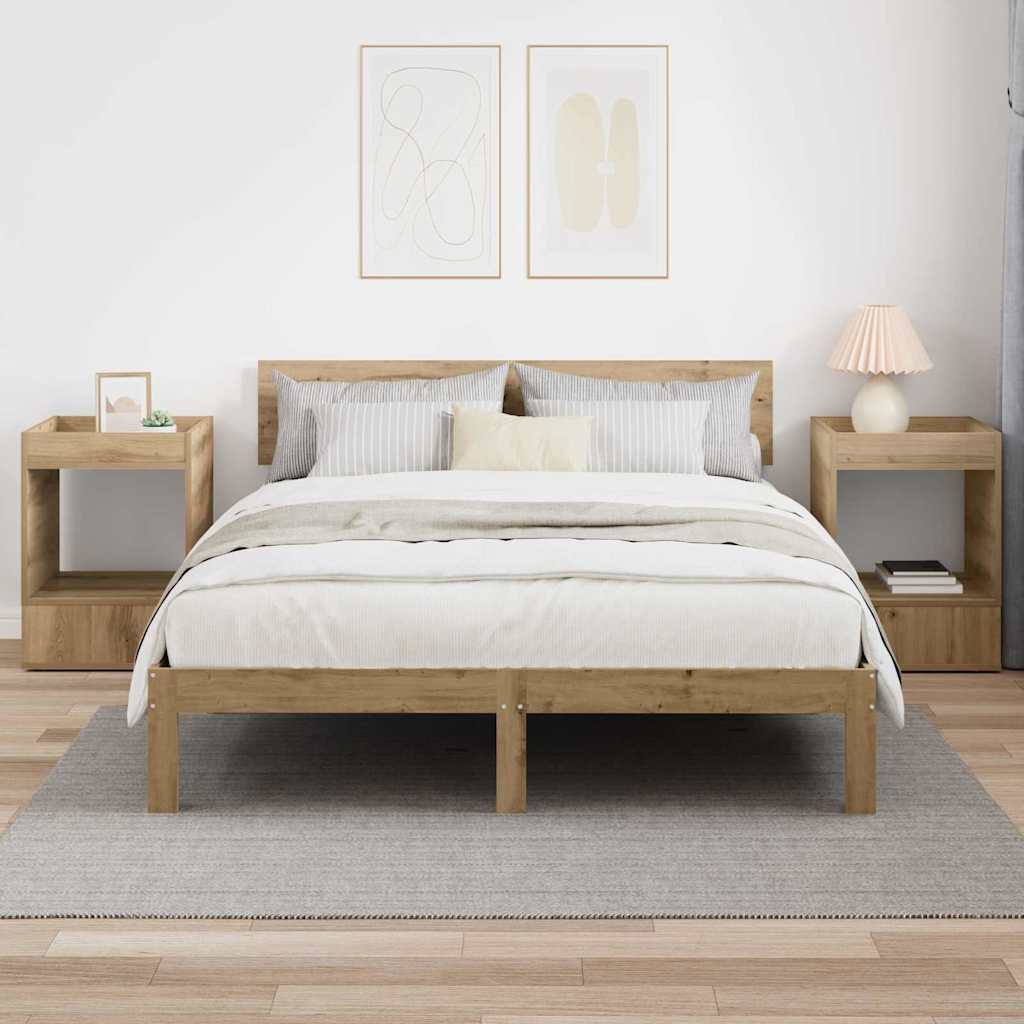 vidaXL Stolik końcowy 2 pcs Dąb rzemieślniczy 40 x 40 x 56 cm