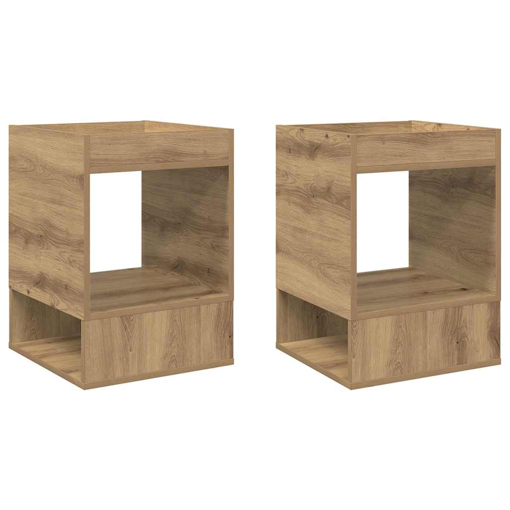 vidaXL Stolik końcowy 2 pcs Dąb rzemieślniczy 40 x 40 x 56 cm