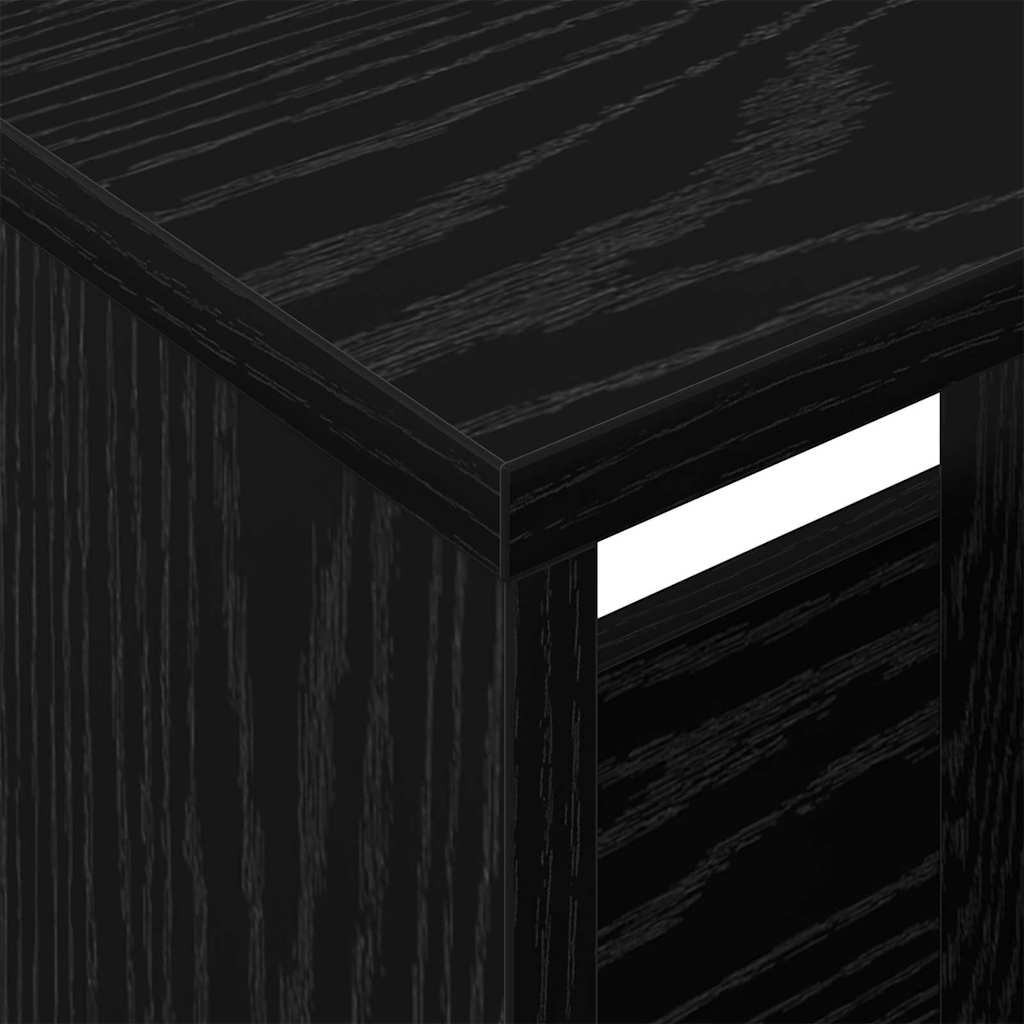 vidaXL Regał na gazety Czarny Dąb 102 x 30 x 45 cm
