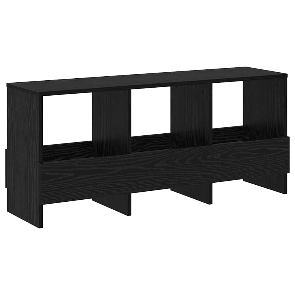 vidaXL Regał na gazety Czarny Dąb 102 x 30 x 45 cm