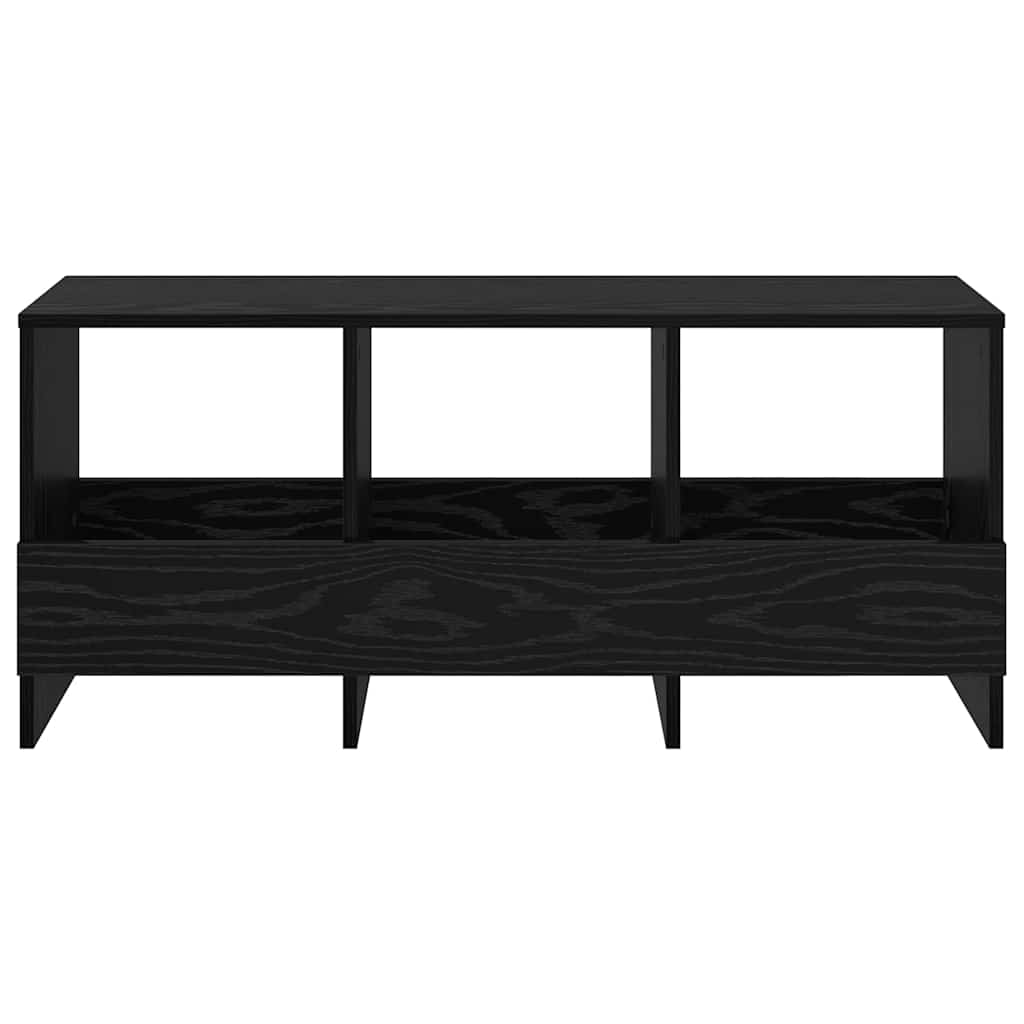 vidaXL Regał na gazety Czarny Dąb 102 x 30 x 45 cm
