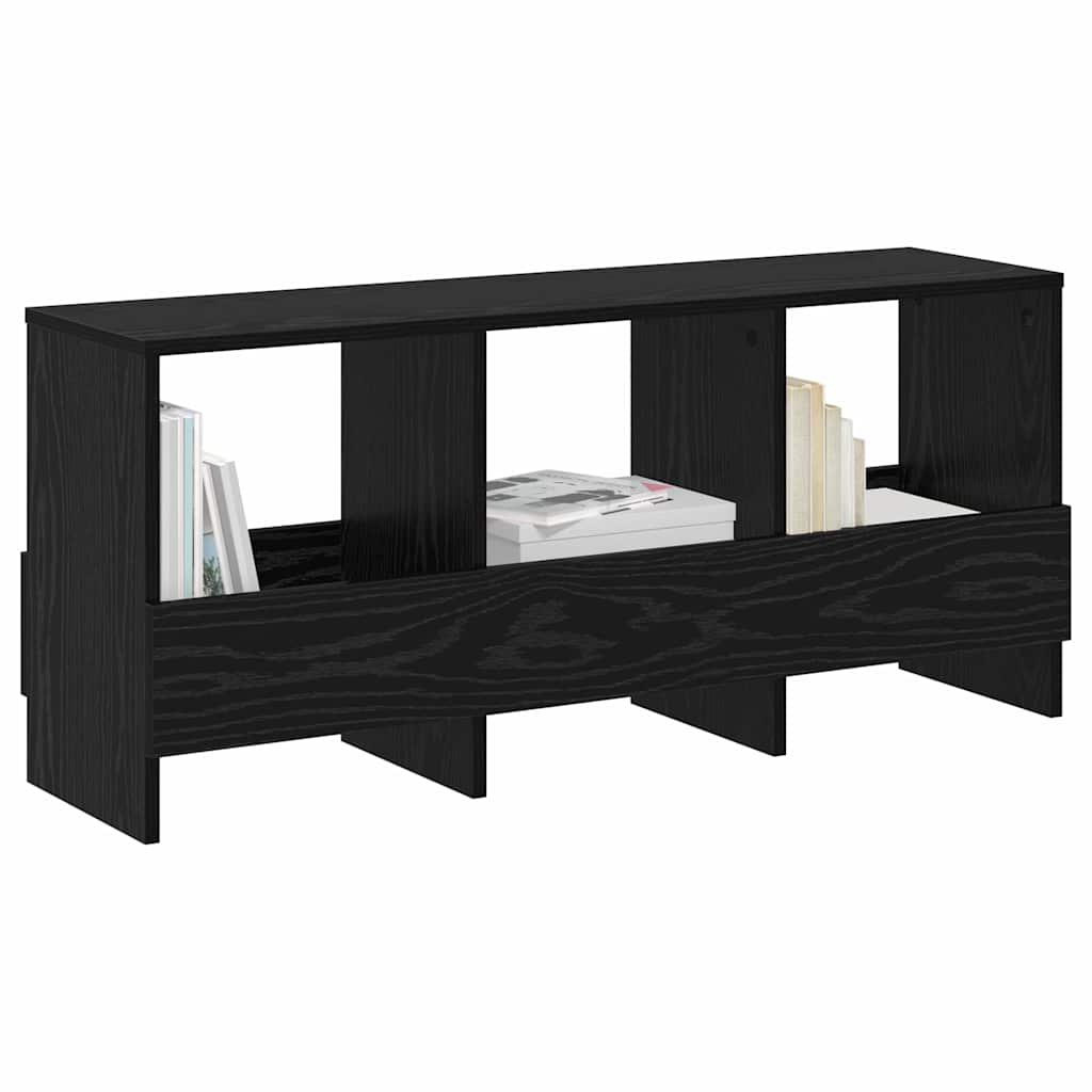vidaXL Regał na gazety Czarny Dąb 102 x 30 x 45 cm
