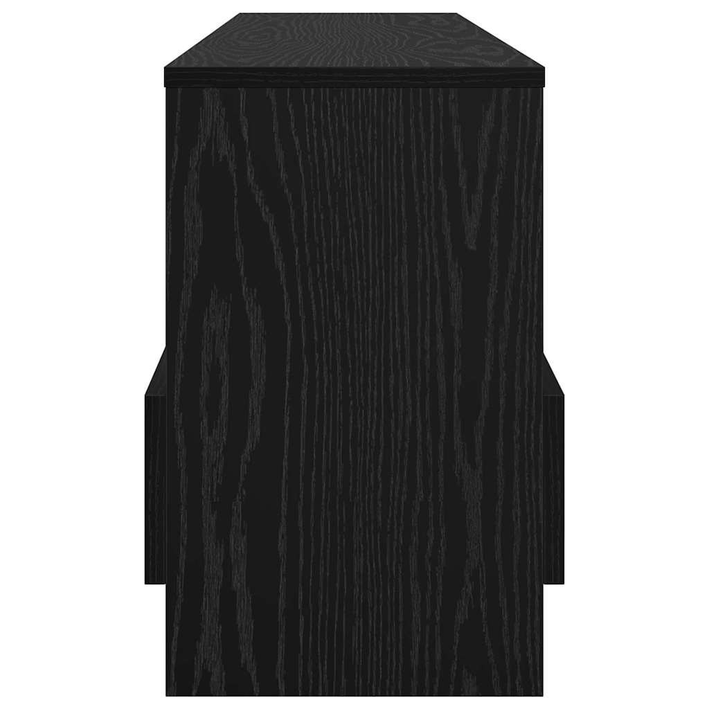 vidaXL Regał na gazety Czarny Dąb 102 x 30 x 45 cm
