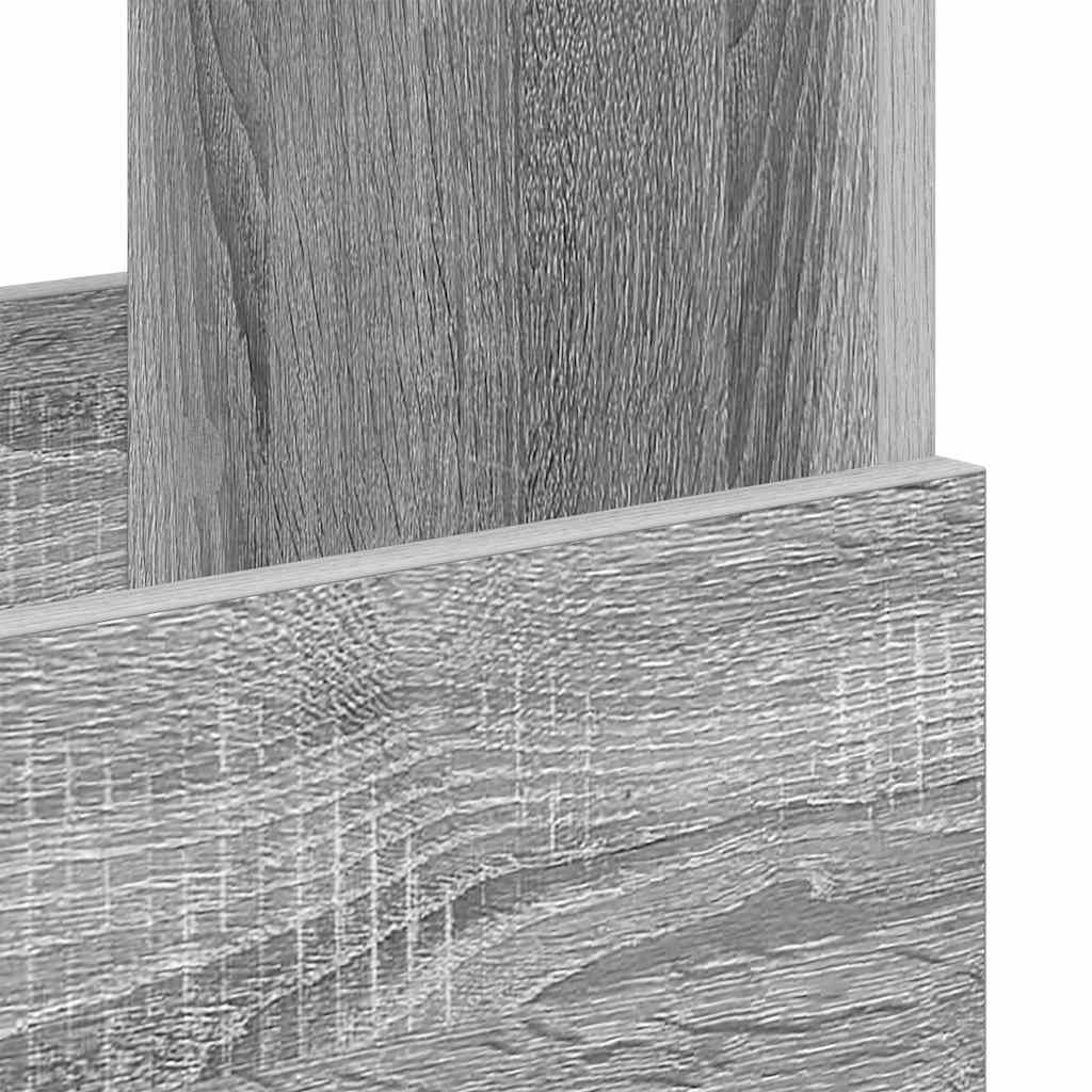 vidaXL Regał na gazety Szary Sonoma 102 x 30 x 45 cm