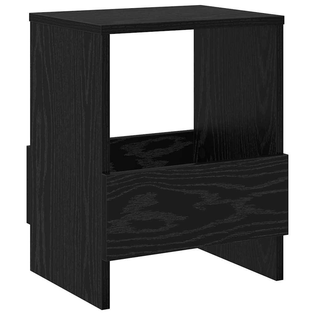 vidaXL Regał na gazety 2 pcs Czarny Dąb 35 x 30 x 45 cm