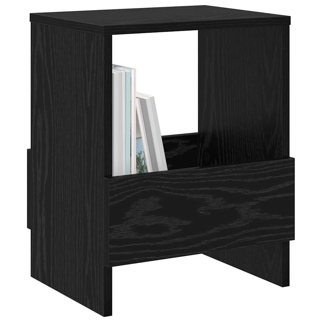 vidaXL Regał na gazety 2 pcs Czarny Dąb 35 x 30 x 45 cm