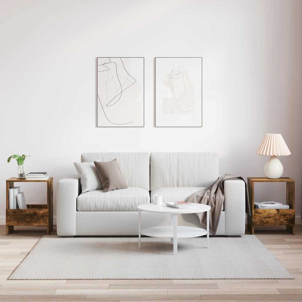 vidaXL Regał na gazety 2 pcs Dąb wędzony 35 x 30 x 45 cm