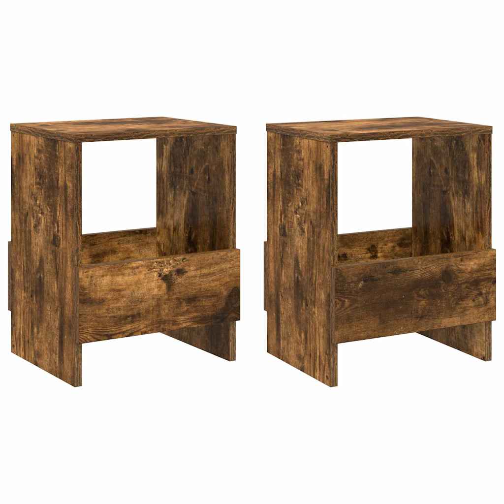 vidaXL Regał na gazety 2 pcs Dąb wędzony 35 x 30 x 45 cm