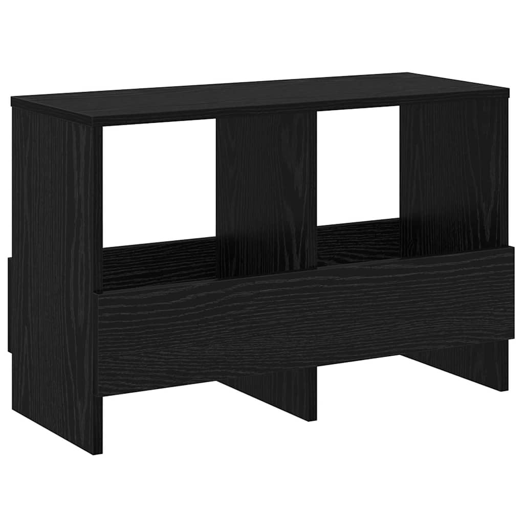 vidaXL Regał na gazety Czarny Dąb 68,5 x 30 x 45 cm