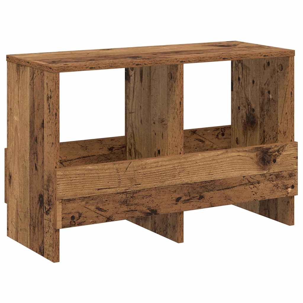 vidaXL Regał na gazety Stare drewno 68,5 x 30 x 45 cm