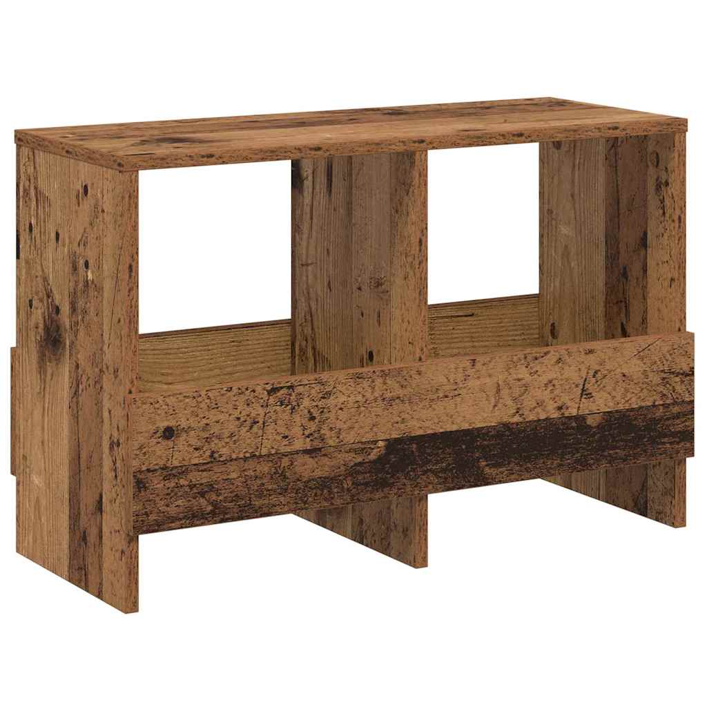 vidaXL Regał na gazety Stare drewno 68,5 x 30 x 45 cm