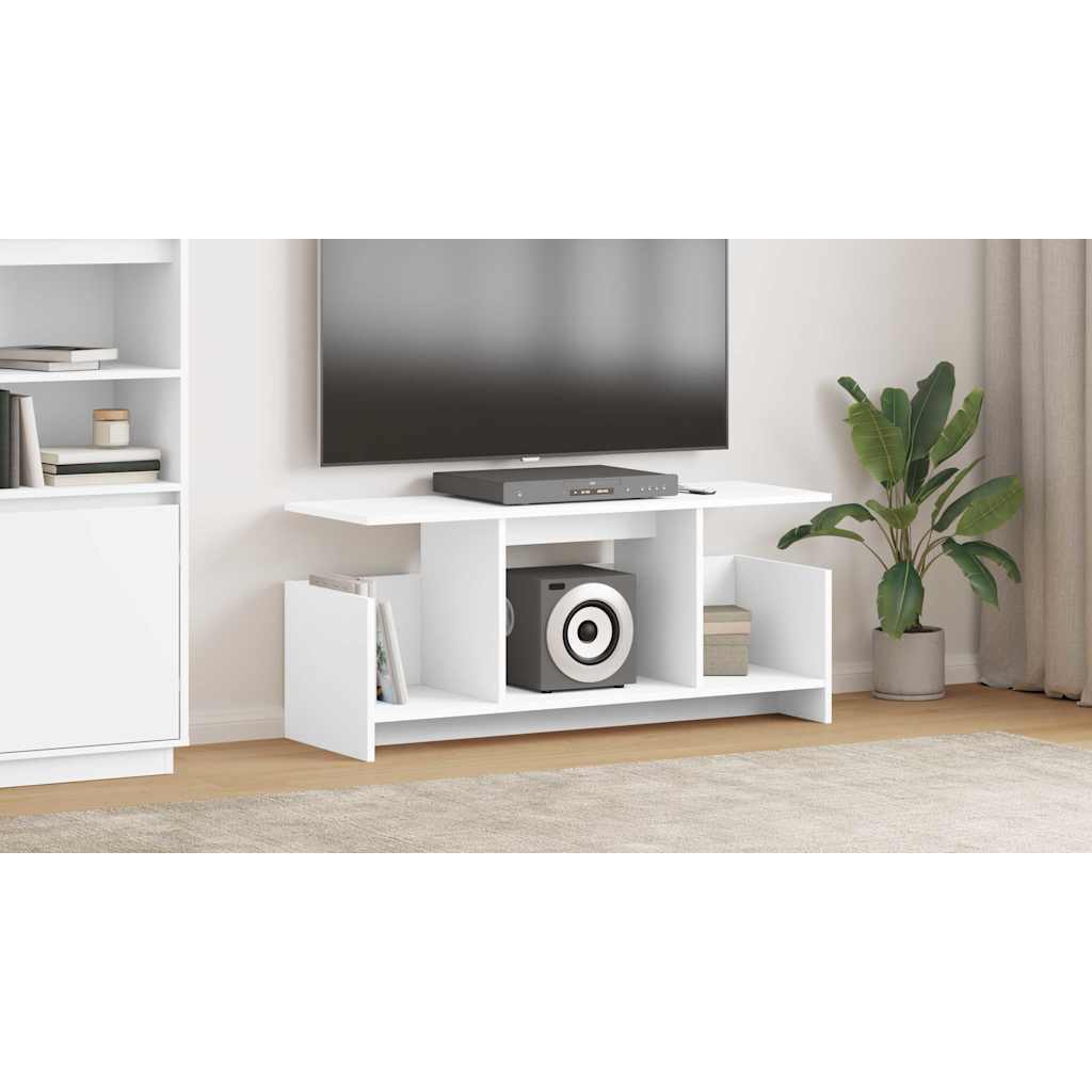 vidaXL Stół pod telewizor 102 x 35 x 45 cm Biały Drewno inżynieryjne